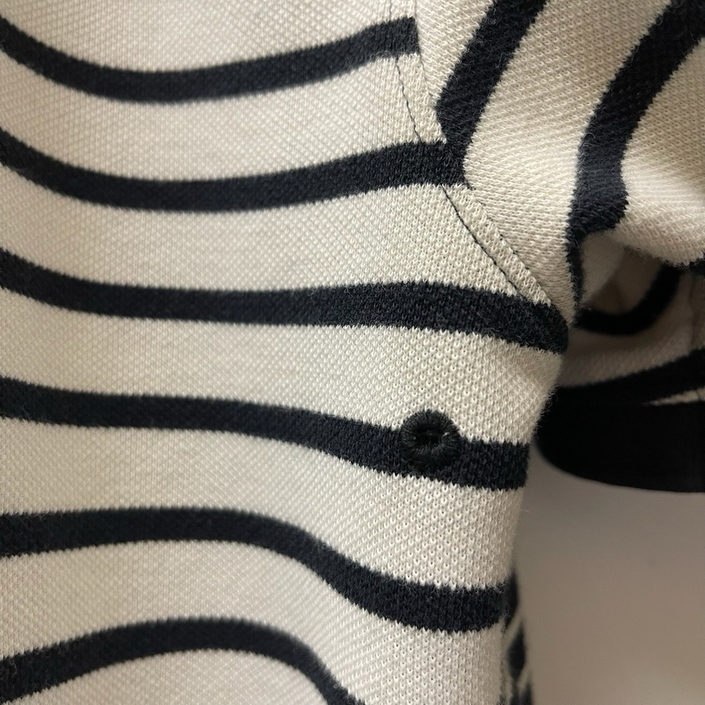 Nike Men's Small Black & White‎ Striped Dri-Fit Polo - Picture 3 of 15